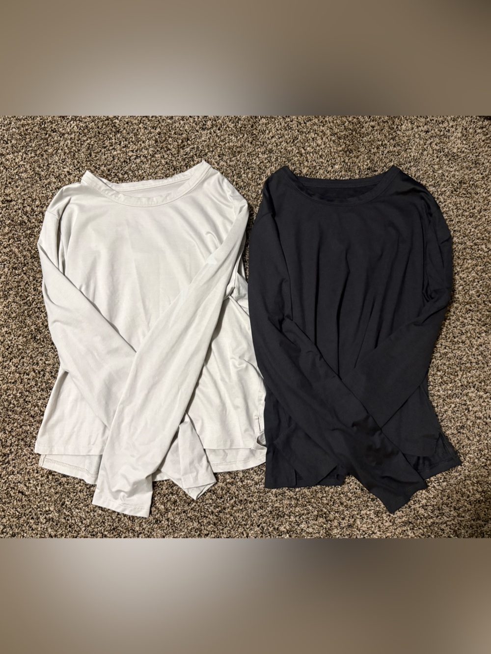 all in motion Long-Sleeve Tees in White and Black Duo